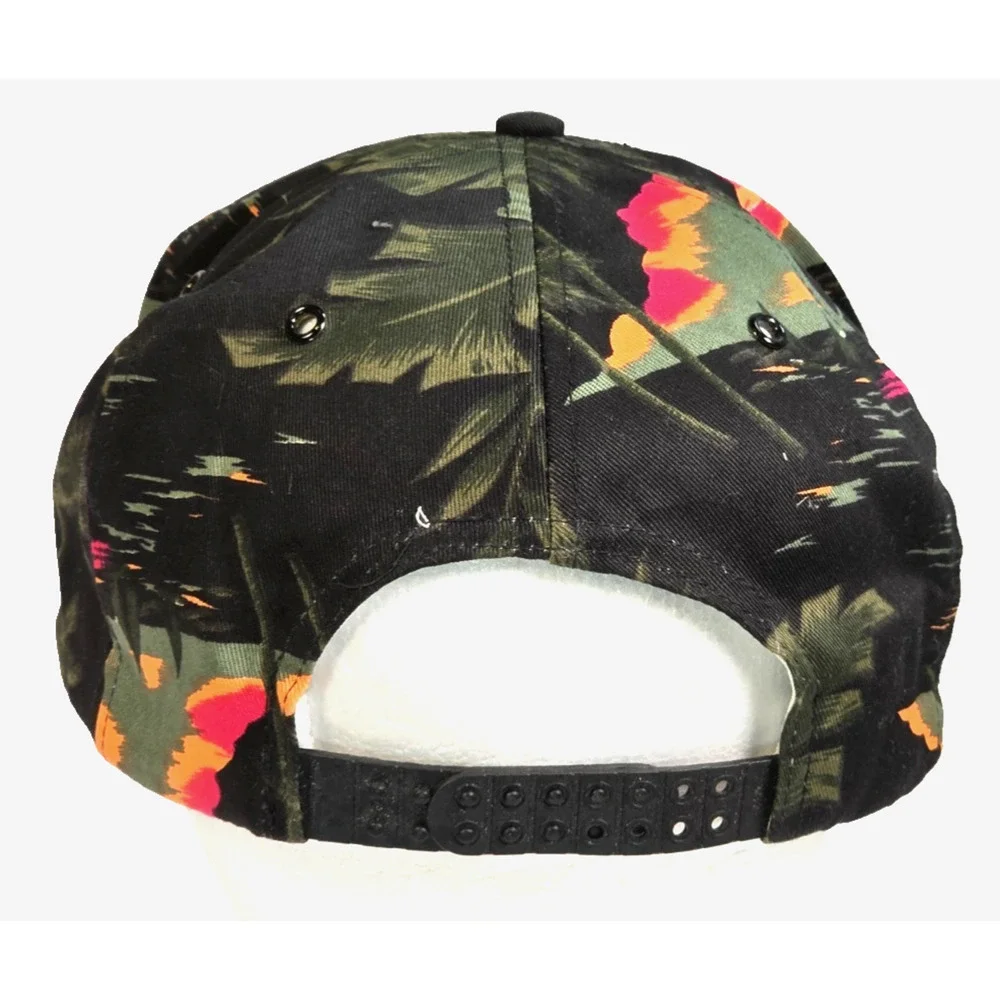 Vintage San Sun Hilo Hawaii Hat Cap Snapback Floral Print Tropical
